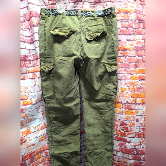 Free people olive green cargo pants size 4 - Picture 3 of 4
